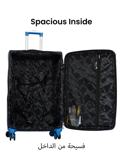HyperTrek 3 Pieces Set 8 Wheels Soft Luggage