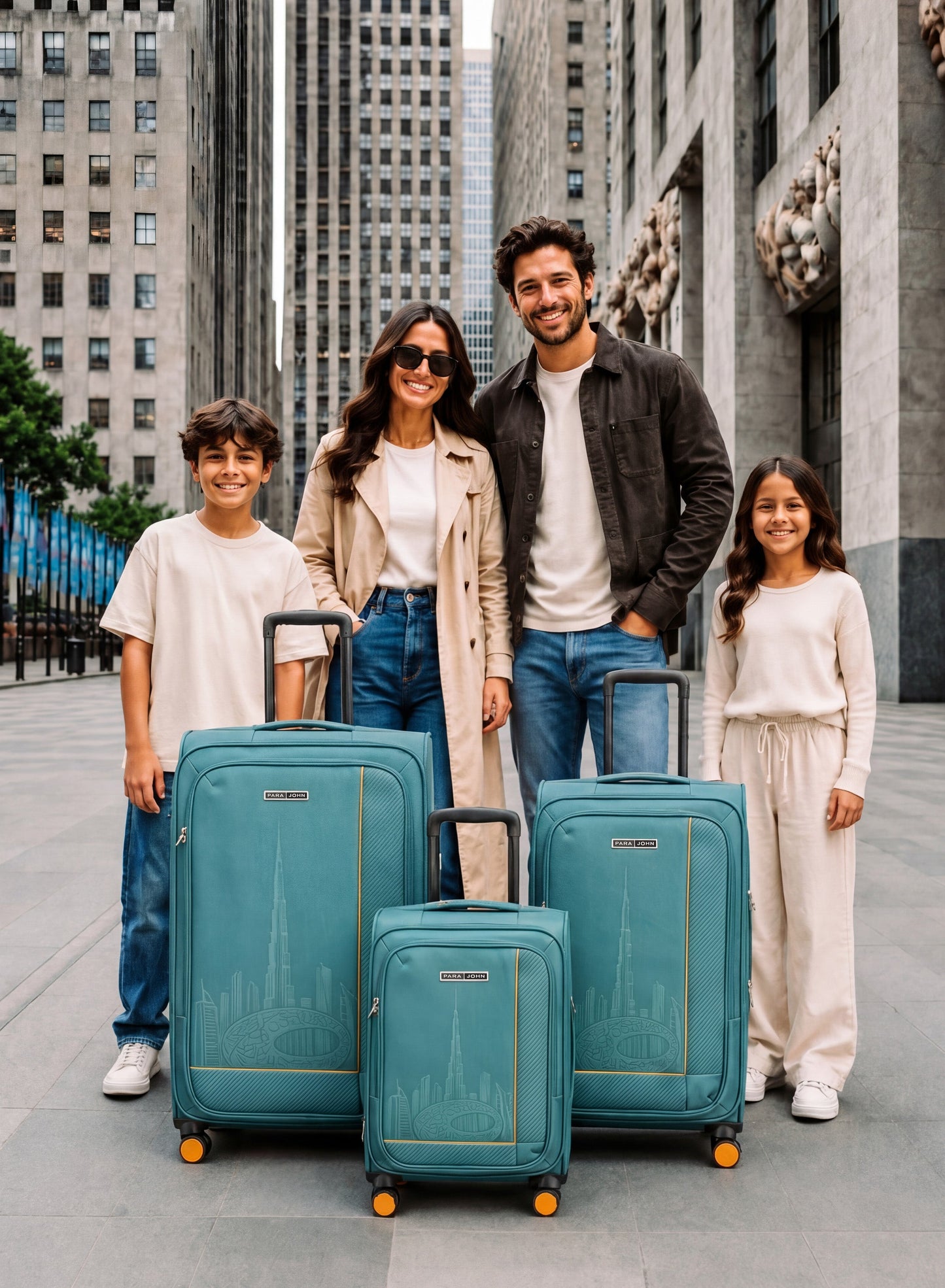 ParaJohn Luggage Set — 3-Piece Nylon Suitcases | 4-Wheel Spinner  PARAJOHN UAE