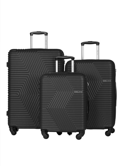 Stratos 3-Piece ABS Hardside Spinner Luggage Trolley Set