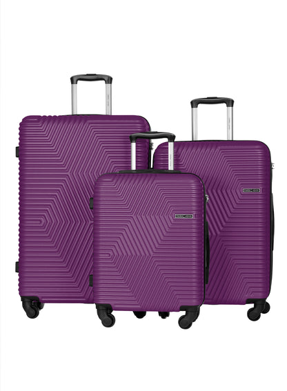 Stratos 3-Piece ABS Hardside Spinner Luggage Trolley Set