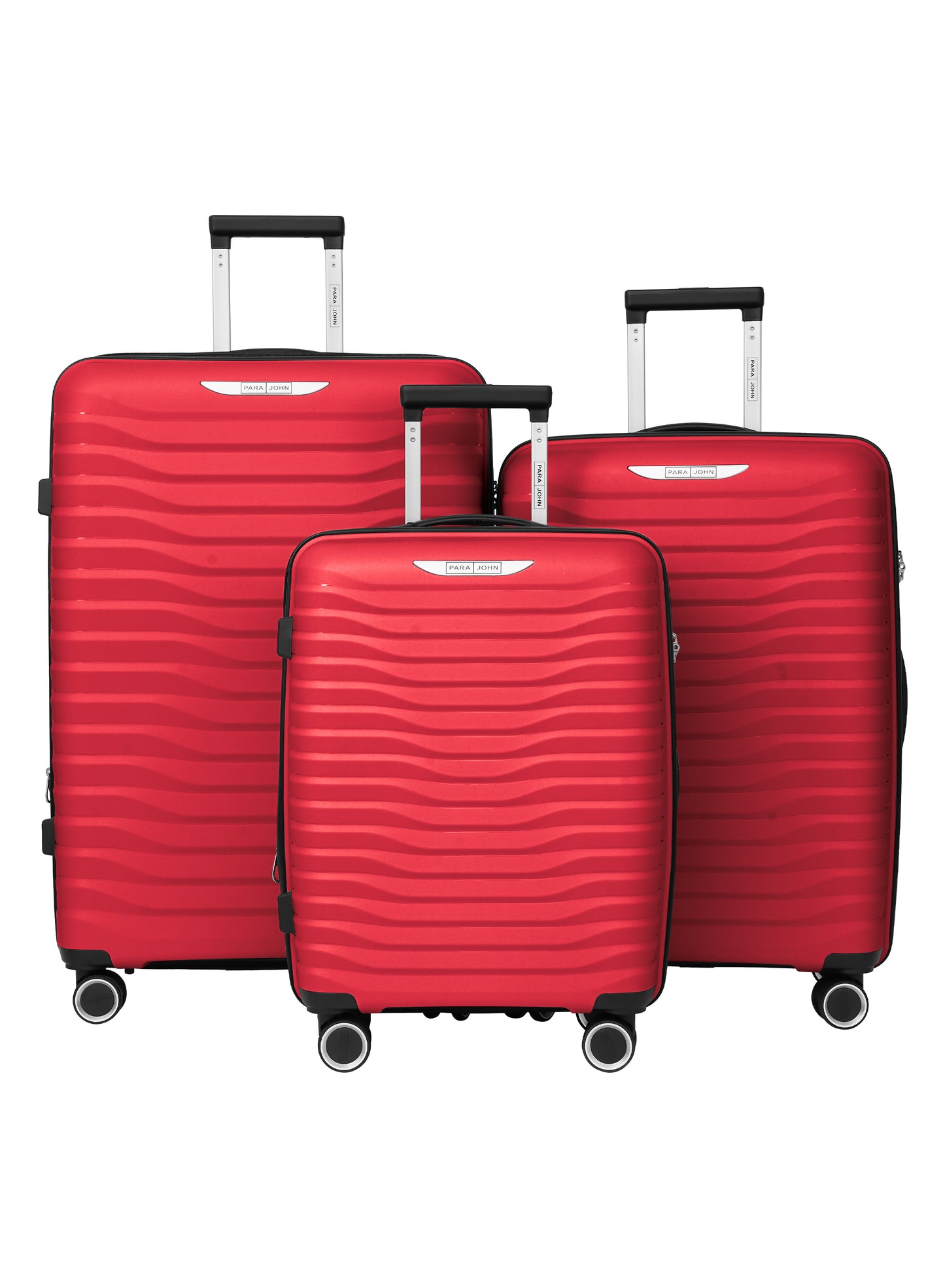 Trace Series 3 Piece Lightweight Expandable Luggage Set | Small 10KG, Medium 20KG & Large 30KG Polypropylene 8 Wheels Luggage