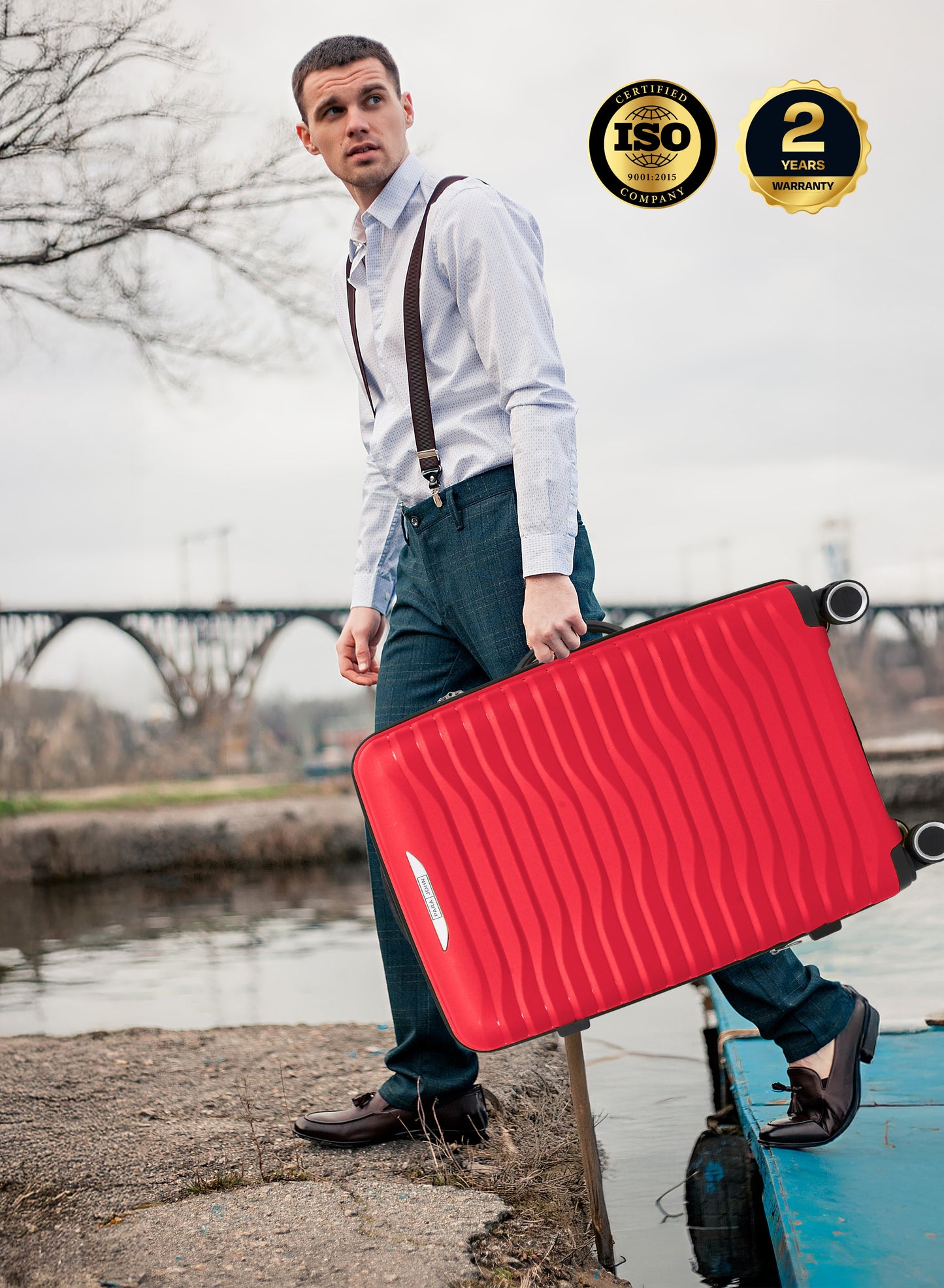 Trace Series 3 Piece Lightweight Expandable Luggage Set | Small 10KG, Medium 20KG & Large 30KG Polypropylene 8 Wheels Luggage