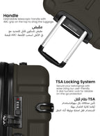 Para John Expedition 3-Piece ABS Hardside Spinner Luggage Set Durable Travel Suitcases with 360° Wheels Small Medium Large Trolley  PARAJOHN UAE