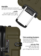 Para John Expedition 3-Piece ABS Hardside Spinner Luggage Set Durable Travel Suitcases with 360° Wheels Small Medium Large Trolley  PARAJOHN UAE