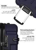 Para John Expedition 3-Piece ABS Hardside Spinner Luggage Set Durable Travel Suitcases with 360° Wheels Small Medium Large Trolley  PARAJOHN UAE