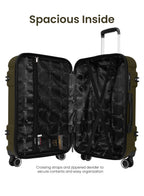 Para John Expedition 3-Piece ABS Hardside Spinner Luggage Set Durable Travel Suitcases with 360° Wheels Small Medium Large Trolley  PARAJOHN UAE