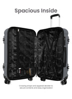 Para John Expedition 3-Piece ABS Hardside Spinner Luggage Set Durable Travel Suitcases with 360° Wheels Small Medium Large Trolley  PARAJOHN UAE