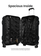 Para John Expedition 3-Piece ABS Hardside Spinner Luggage Set Durable Travel Suitcases with 360° Wheels Small Medium Large Trolley  PARAJOHN UAE