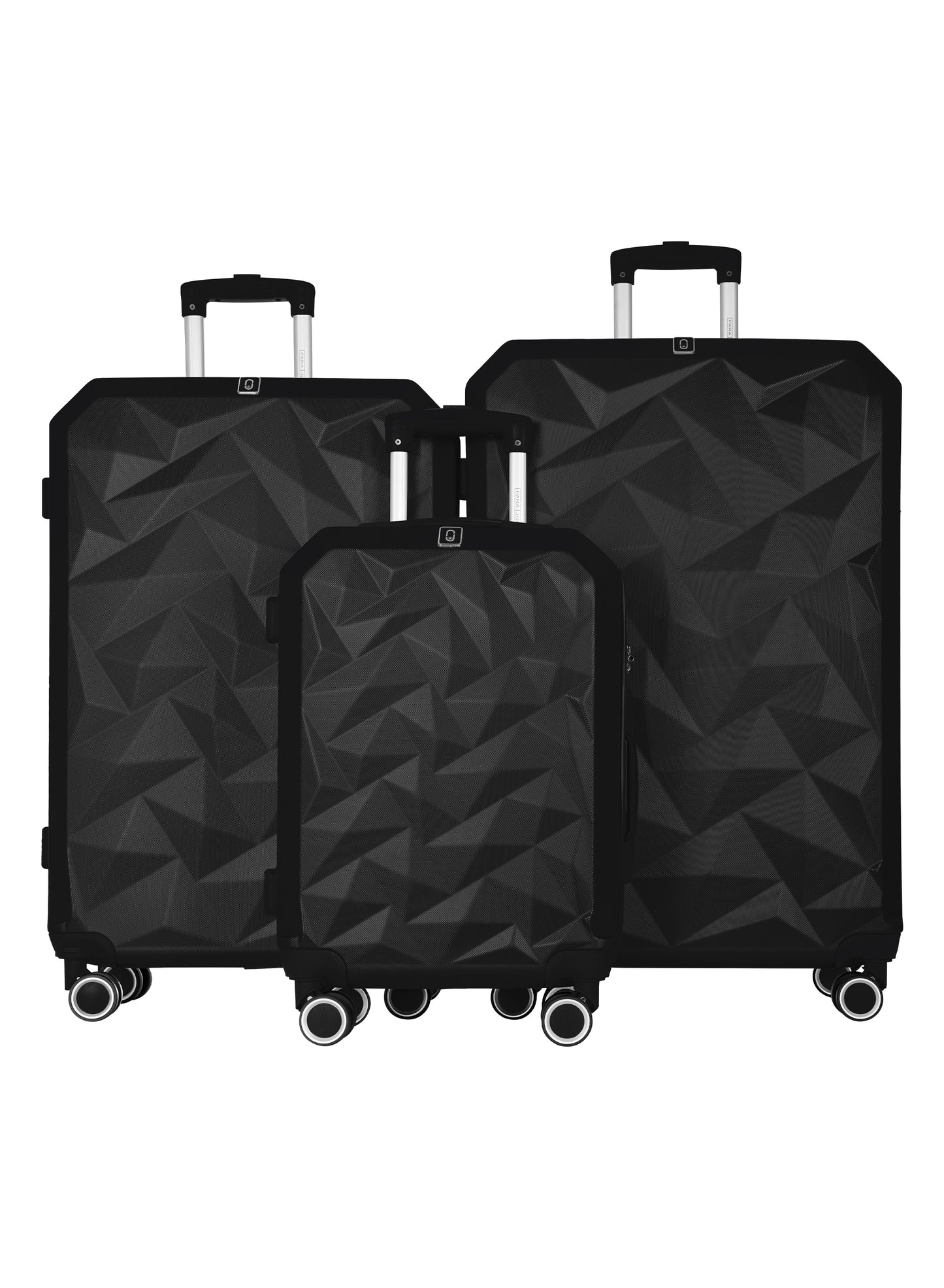 Cryston 3-Piece ABS Hardside Spinner Luggage Trolley Set