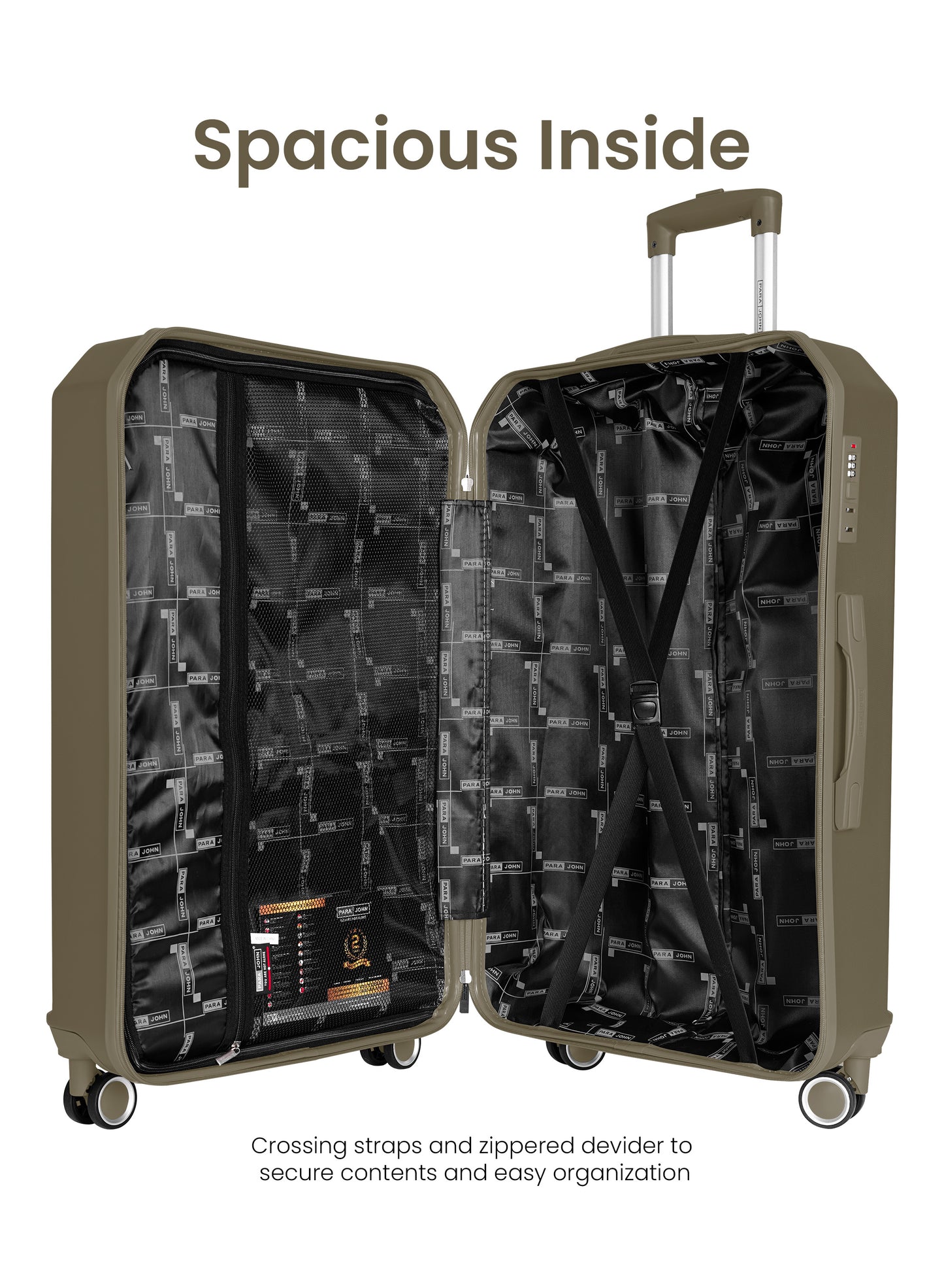 Cryston 3-Piece ABS Hardside Spinner Luggage Trolley Set