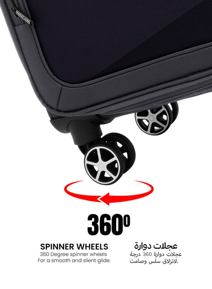 Shadow 3 Pieces Set 8 Wheels Soft Luggage