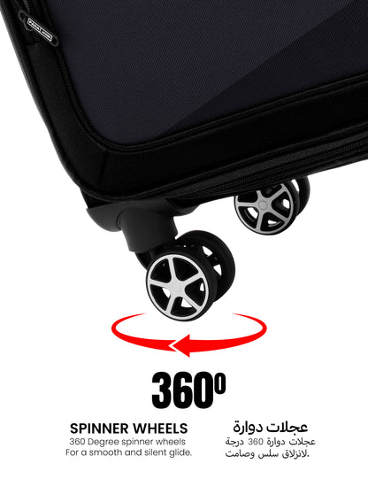 Shadow 3 Pieces Set 8 Wheels Soft Luggage