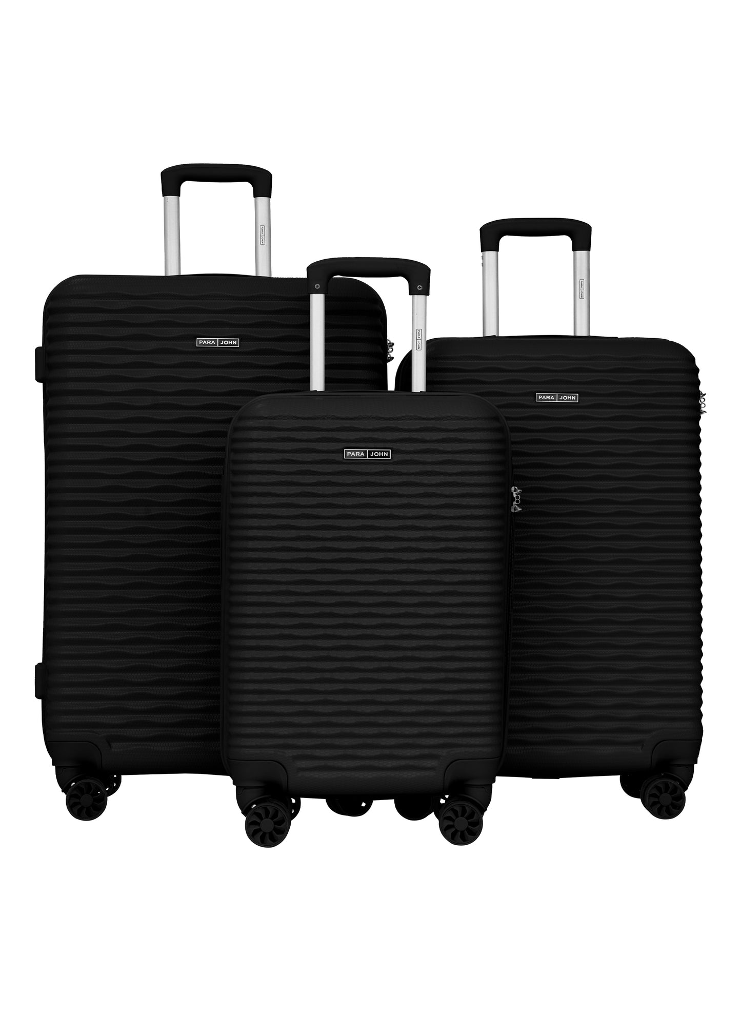 Parajohn Sandtrail Series 3 Piece Lightweight Luggage Set | Small 10KG, Medium 20KG & Large 30KG ABS 8 Wheels Luggage