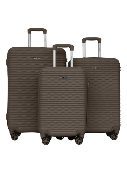 Parajohn Sandtrail Series 3 Piece Lightweight Luggage Set | Small 10KG, Medium 20KG & Large 30KG ABS 8 Wheels Luggage