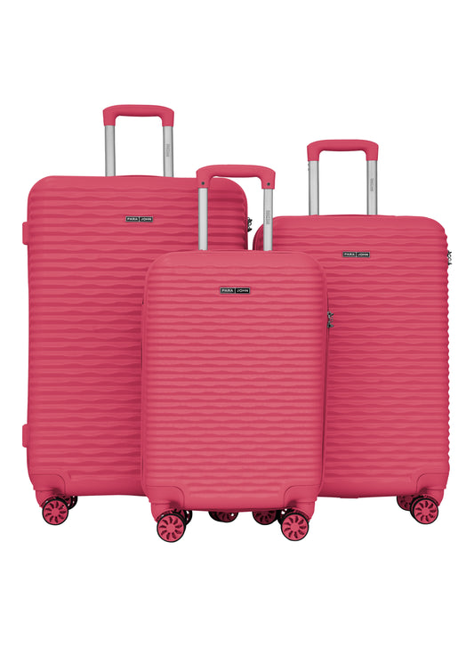 Parajohn Sandtrail Series 3 Piece Lightweight Luggage Set | Small 10KG, Medium 20KG & Large 30KG ABS 8 Wheels Luggage