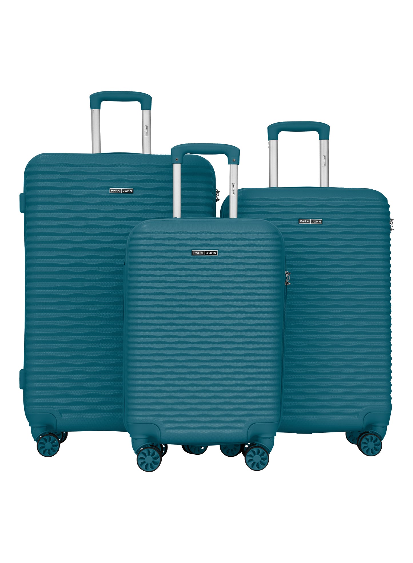 Parajohn Sandtrail Series 3 Piece Lightweight Luggage Set | Small 10KG, Medium 20KG & Large 30KG ABS 8 Wheels Luggage