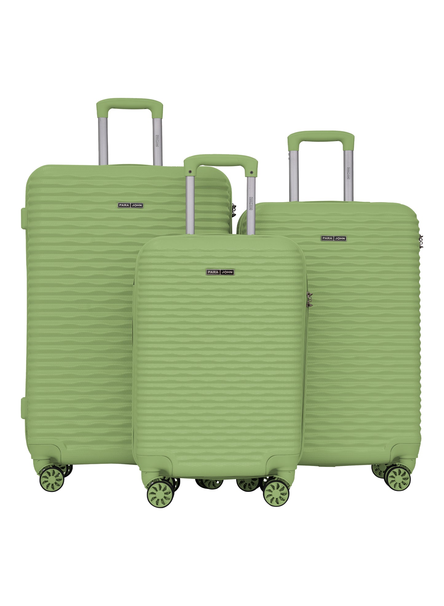 Parajohn Sandtrail Series 3 Piece Lightweight Luggage Set | Small 10KG, Medium 20KG & Large 30KG ABS 8 Wheels Luggage