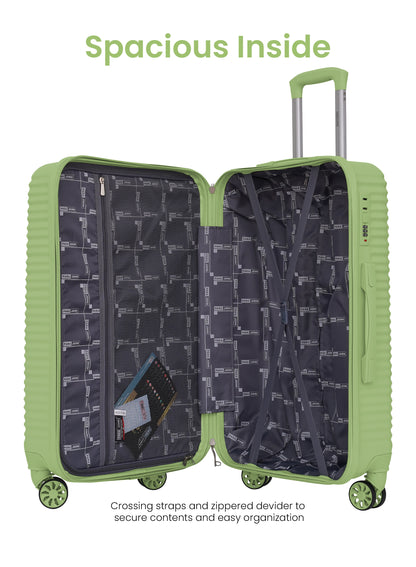 Parajohn Sandtrail Series 3 Piece Lightweight Luggage Set | Small 10KG, Medium 20KG & Large 30KG ABS 8 Wheels Luggage