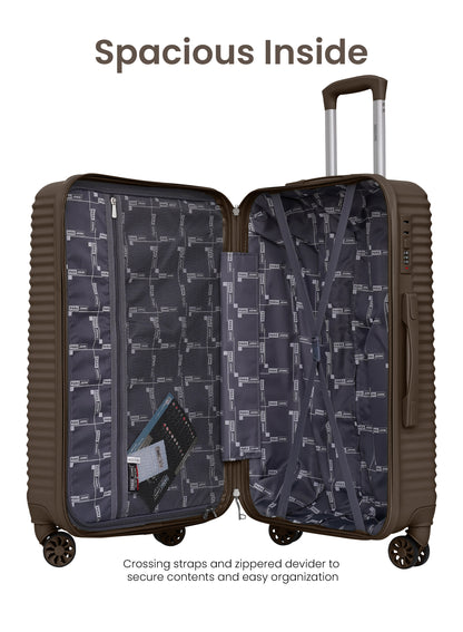 Parajohn Sandtrail Series 3 Piece Lightweight Luggage Set | Small 10KG, Medium 20KG & Large 30KG ABS 8 Wheels Luggage