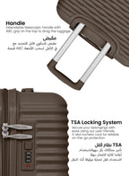 Parajohn Sandtrail 3-Piece Luggage Set | Lightweight ABS  PARAJOHN UAE