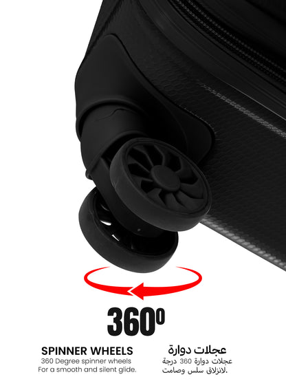 Parajohn Sandtrail Series 3 Piece Lightweight Luggage Set | Small 10KG, Medium 20KG & Large 30KG ABS 8 Wheels Luggage