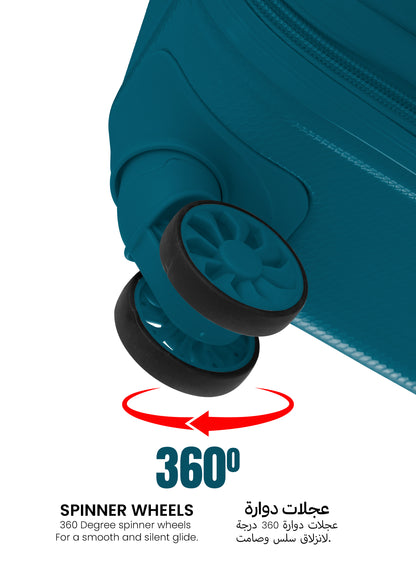 Parajohn Sandtrail Series 3 Piece Lightweight Luggage Set | Small 10KG, Medium 20KG & Large 30KG ABS 8 Wheels Luggage