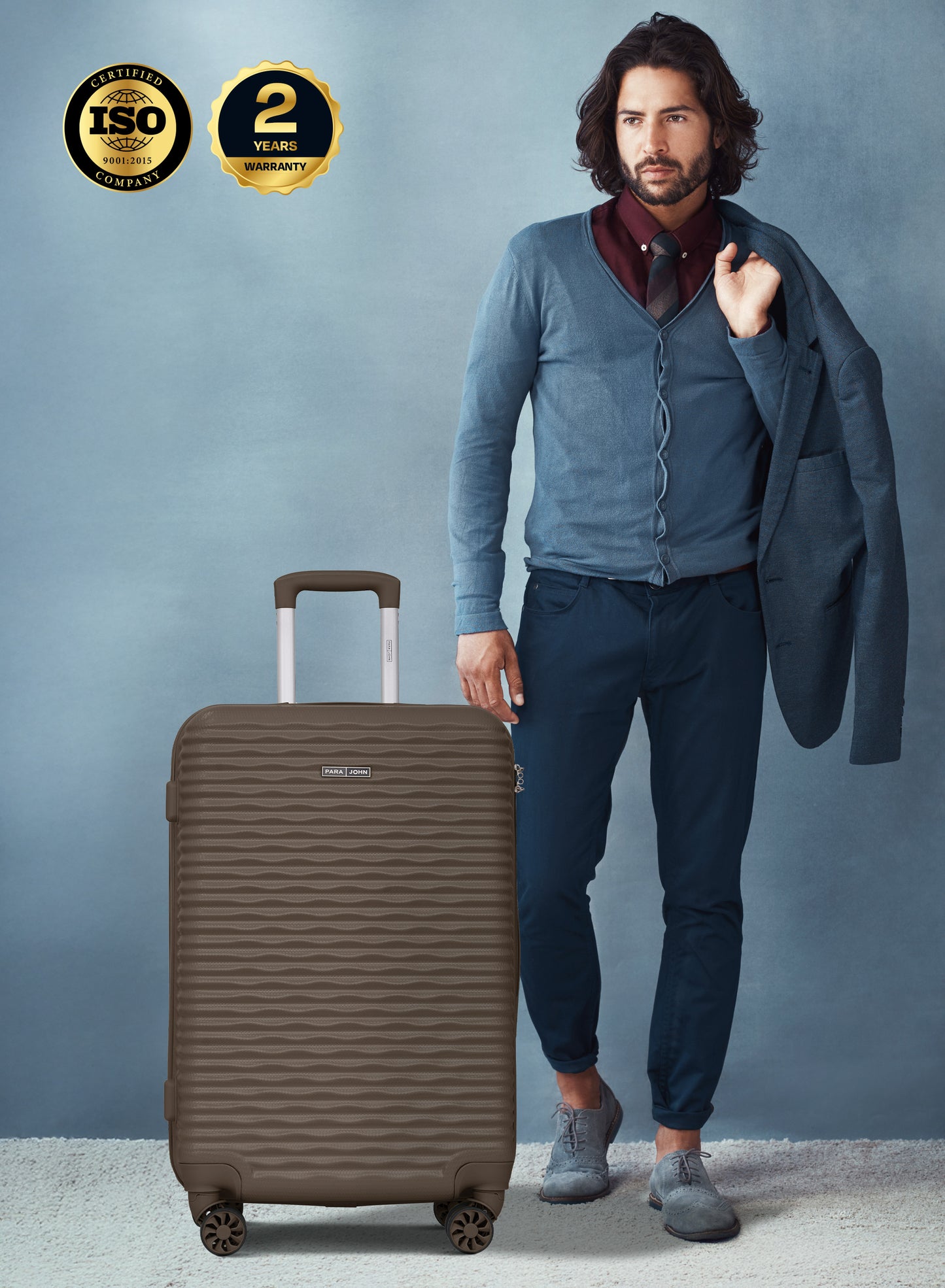 Parajohn Sandtrail Series 3 Piece Lightweight Luggage Set | Small 10KG, Medium 20KG & Large 30KG ABS 8 Wheels Luggage