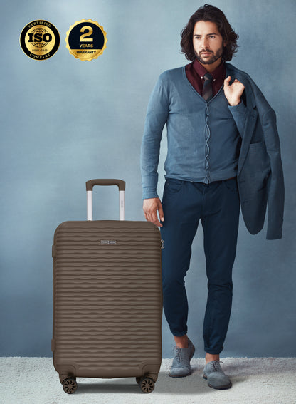 Parajohn Sandtrail Series 3 Piece Lightweight Luggage Set | Small 10KG, Medium 20KG & Large 30KG ABS 8 Wheels Luggage