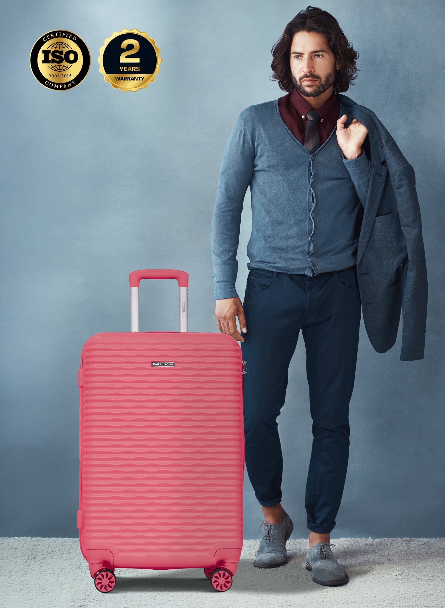 Parajohn Sandtrail Series 3 Piece Lightweight Luggage Set | Small 10KG, Medium 20KG & Large 30KG ABS 8 Wheels Luggage