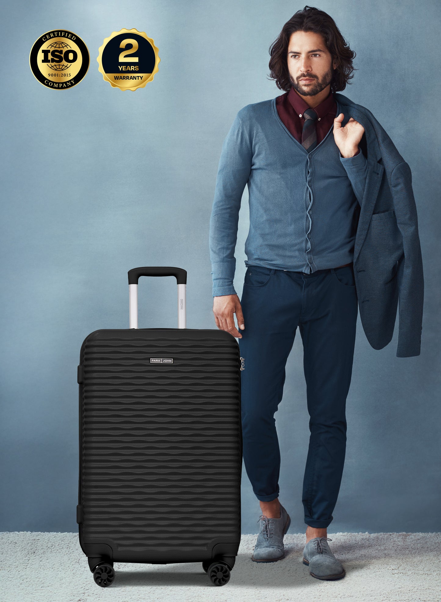 Parajohn Sandtrail Series 3 Piece Lightweight Luggage Set | Small 10KG, Medium 20KG & Large 30KG ABS 8 Wheels Luggage