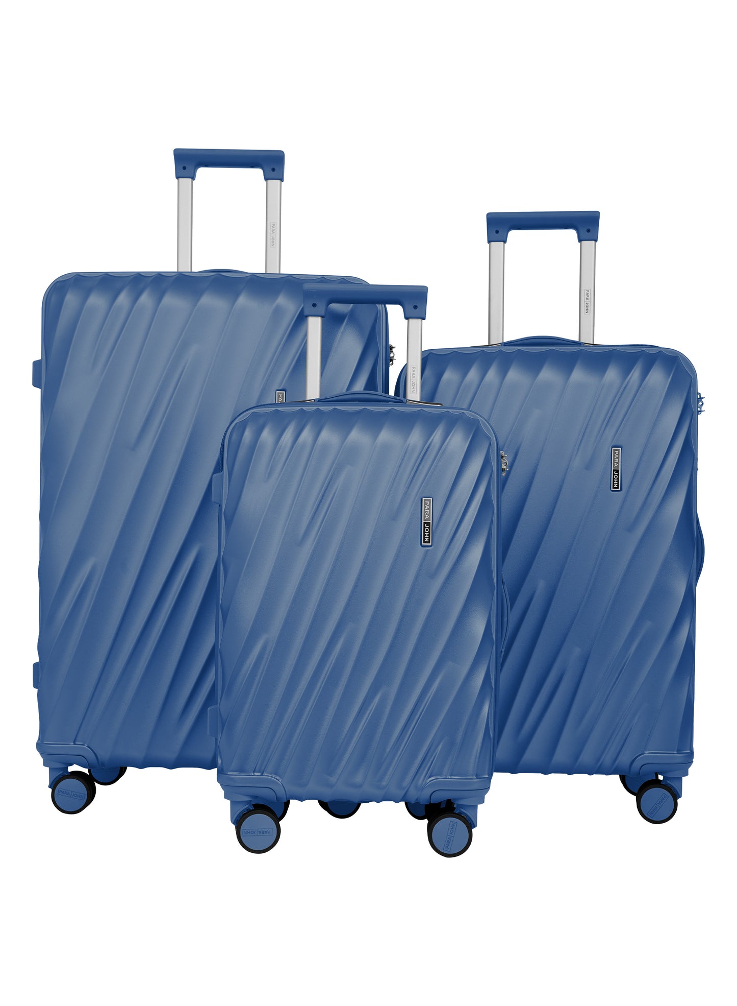 Carrock 3-Piece Fine ABS Hardside Spinner Luggage Trolley Set