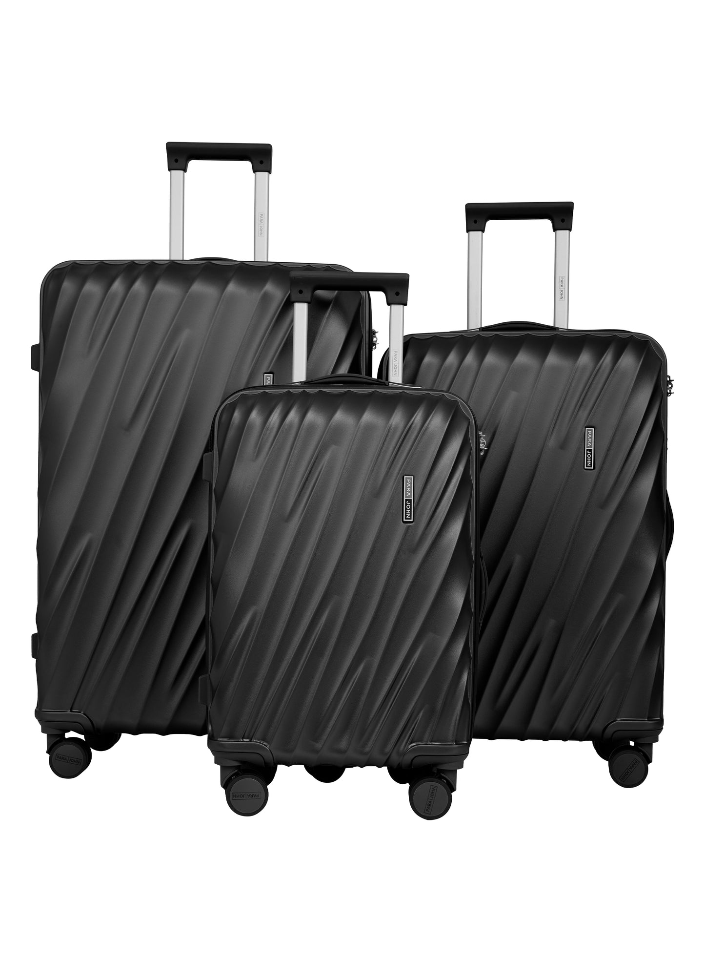 Carrock 3-Piece Fine ABS Hardside Spinner Luggage Trolley Set