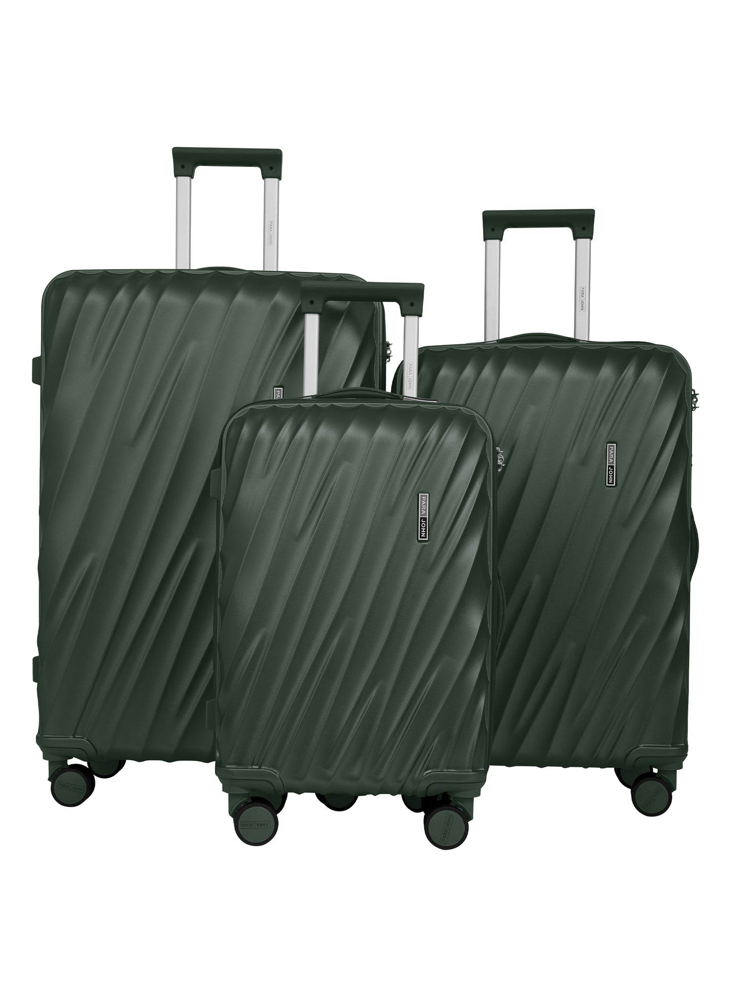 Carrock 3-Piece Fine ABS Hardside Spinner Luggage Trolley Set