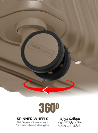 Carrock 3-Piece Fine ABS Hardside Spinner Luggage Trolley Set