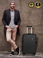 Para John Carrock 3-Piece Glossy ABS Luggage Set Lightweight 20", 24" & 28" 8 Wheels  Spinner Hardsided Travel Suitcase  PARAJOHN UAE
