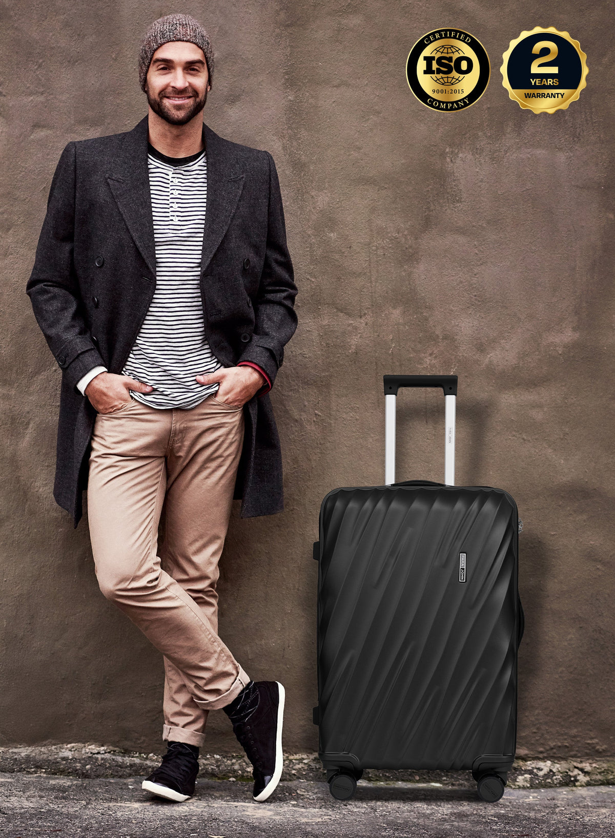 Para John Carrock 3-Piece Glossy ABS Luggage Set Lightweight 20", 24" & 28" 8 Wheels  Spinner Hardsided Travel Suitcase  PARAJOHN UAE