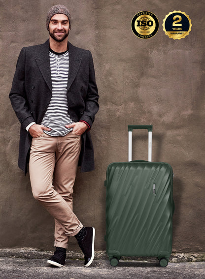 Carrock 3-Piece Fine ABS Hardside Spinner Luggage Trolley Set