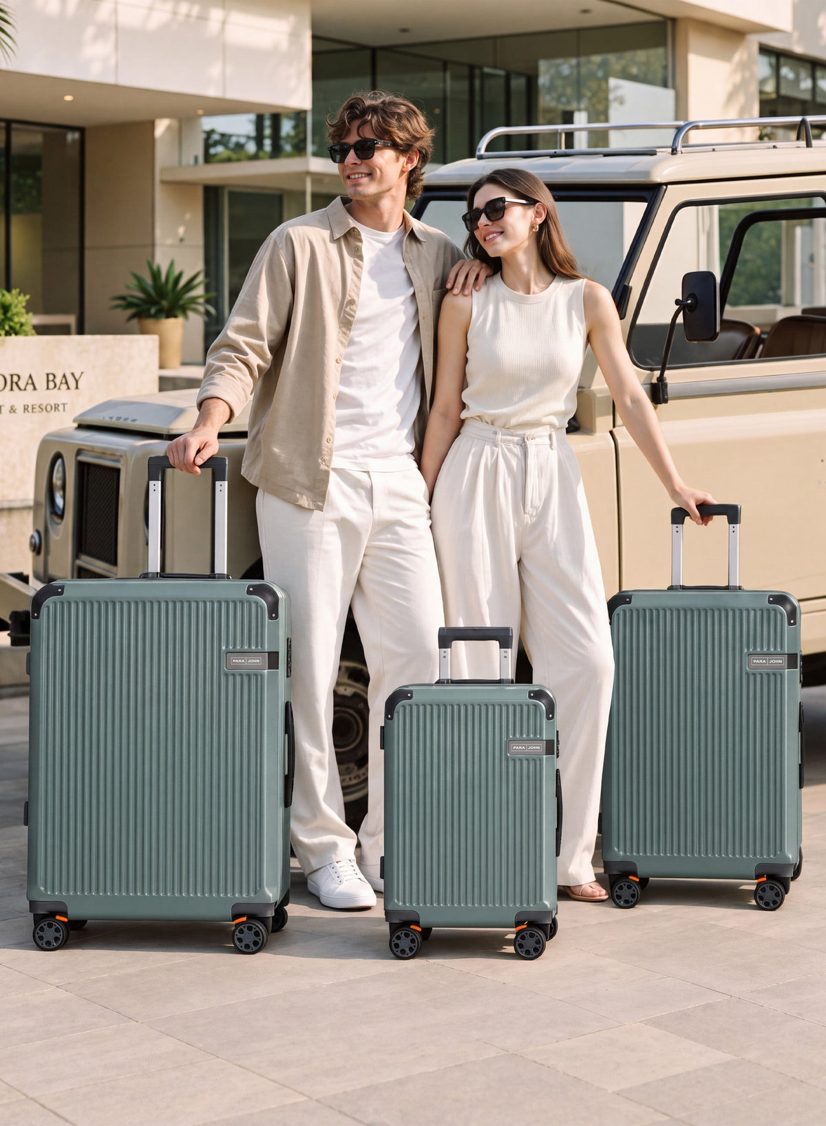 Parajohn BIFUSION - Zipperless Aluminium Frame Luggage Set of 3  PARAJOHN UAE