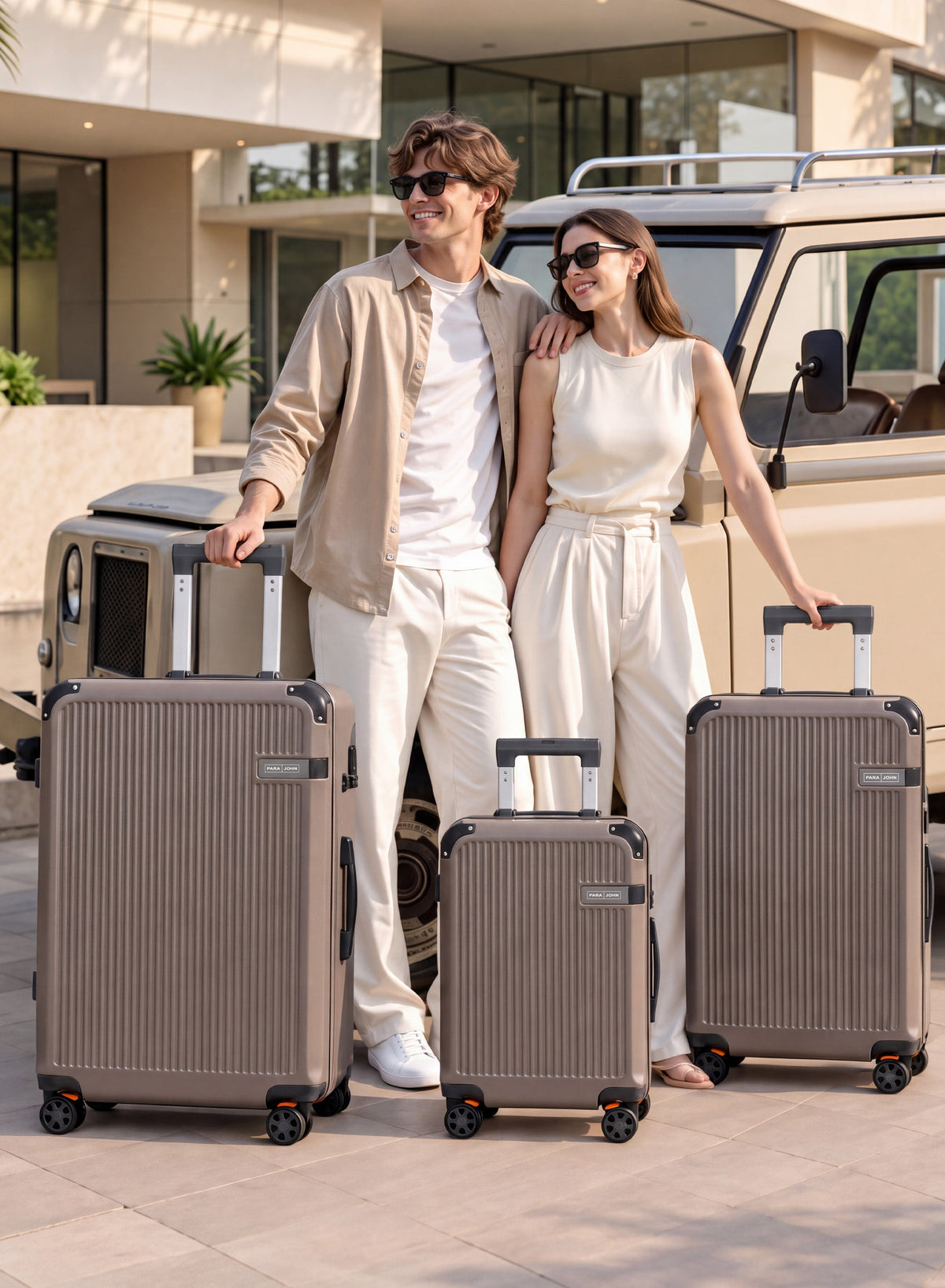 Parajohn BIFUSION - Zipperless Aluminium Frame Luggage Set of 3  PARAJOHN UAE