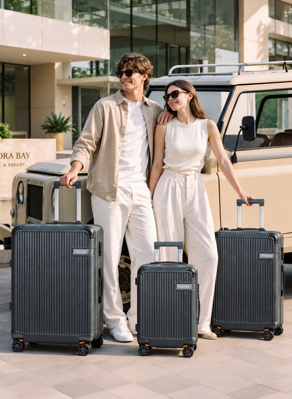 Parajohn BIFUSION - Zipperless Aluminium Frame Luggage Set of 3  PARAJOHN UAE