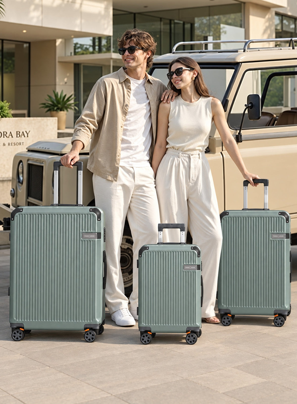 Parajohn BIFUSION - Zipperless Aluminium Frame Luggage Set of 3  PARAJOHN UAE