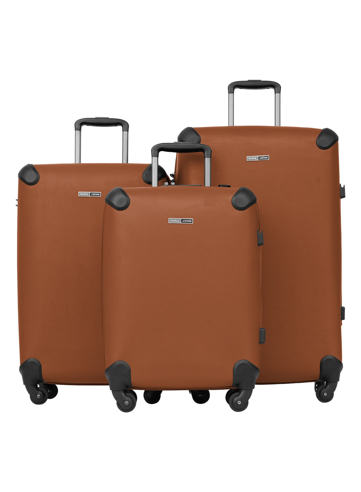 Parajohn 3-Piece Spinner Luggage Set — Durable PU Hard Shell | 20/24/28” Sizes  PARAJOHN UAE