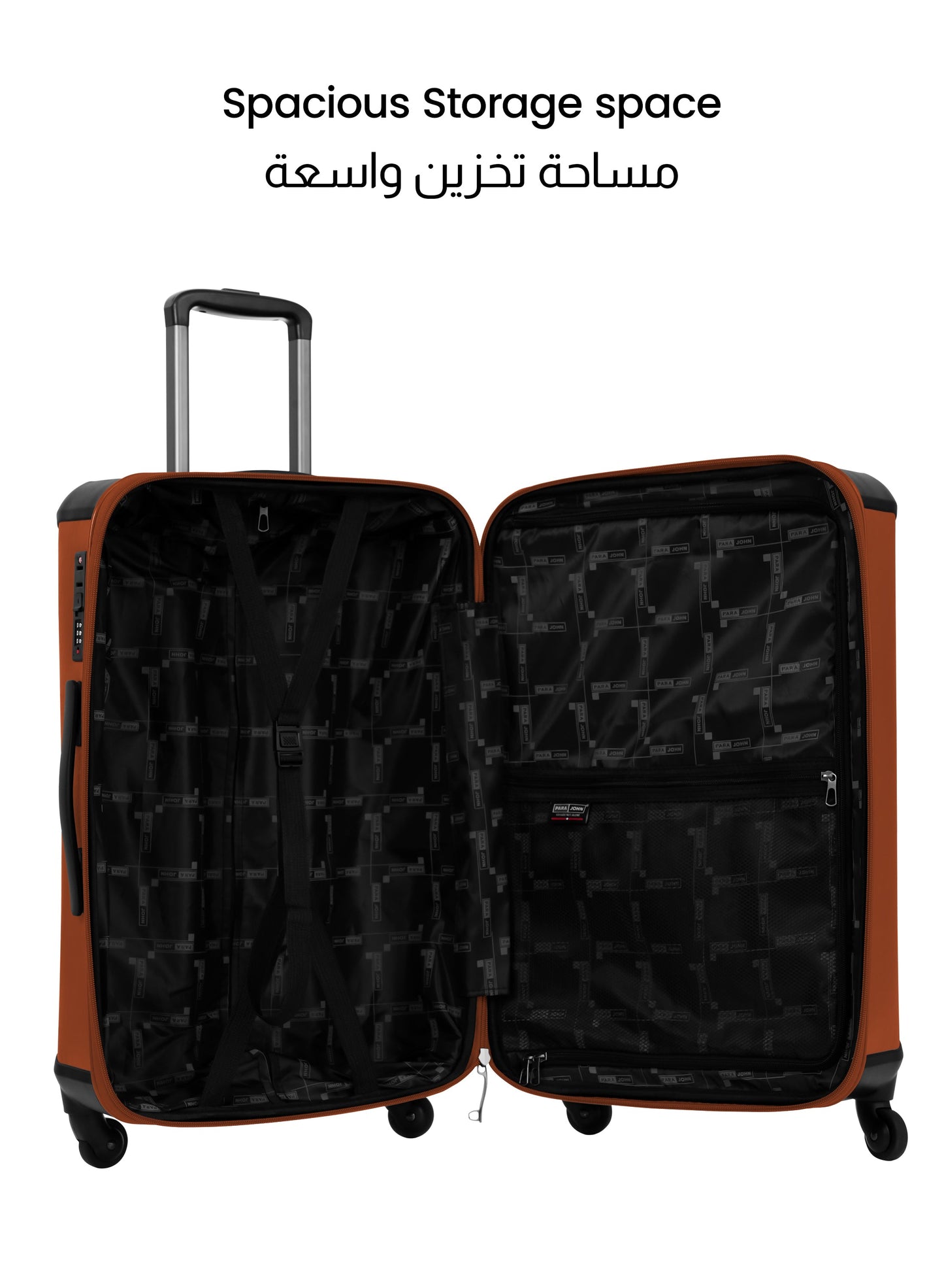 Parajohn 3-Piece Spinner Luggage Set — Durable PU Hard Shell | 20/24/28” Sizes  PARAJOHN UAE