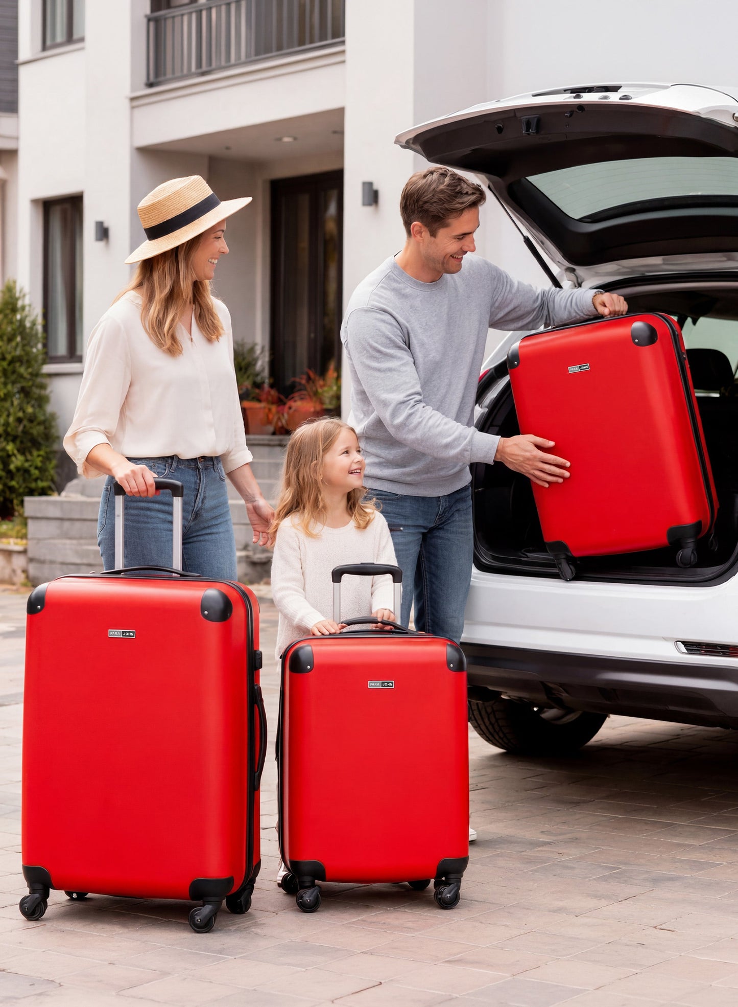 Parajohn 3-Piece Spinner Luggage Set — Durable PU Hard Shell | 20/24/28” Sizes  PARAJOHN UAE