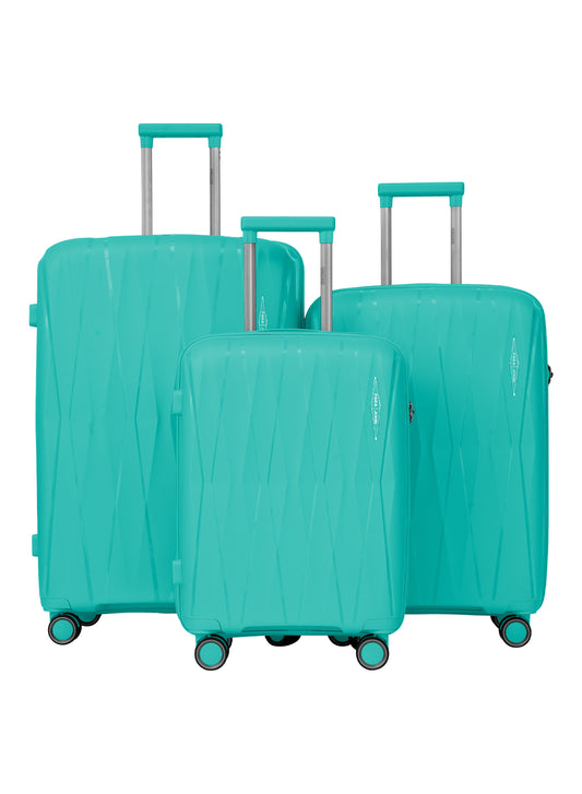 TRIACUT Series 3 Piece Premium Polypropylene Luggage Set