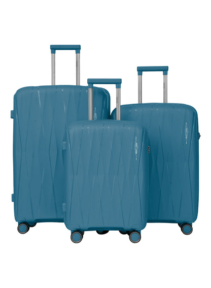 TRIACUT Series 3 Piece Premium Polypropylene Luggage Set