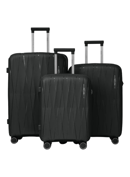 TRIACUT Series 3 Piece Premium Polypropylene Luggage Set