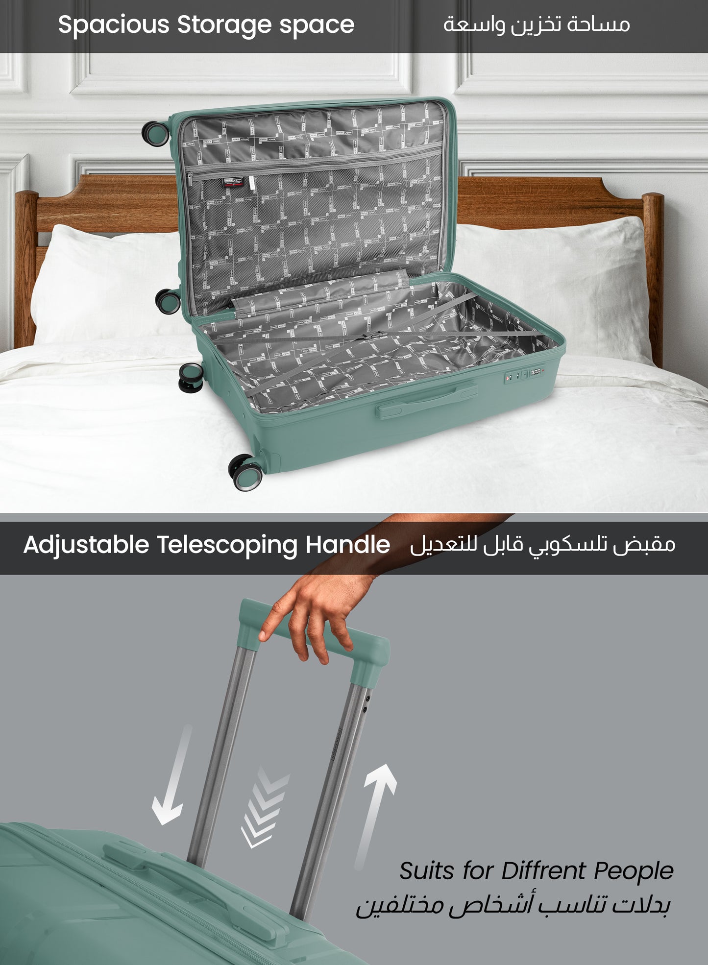 TRIACUT Series 3 Piece Premium Polypropylene Luggage Set