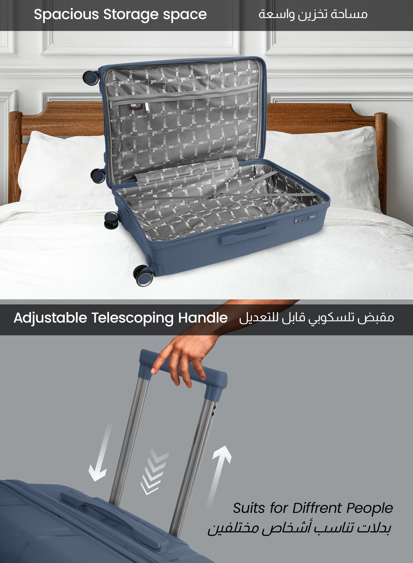 TRIACUT Series 3 Piece Premium Polypropylene Luggage Set