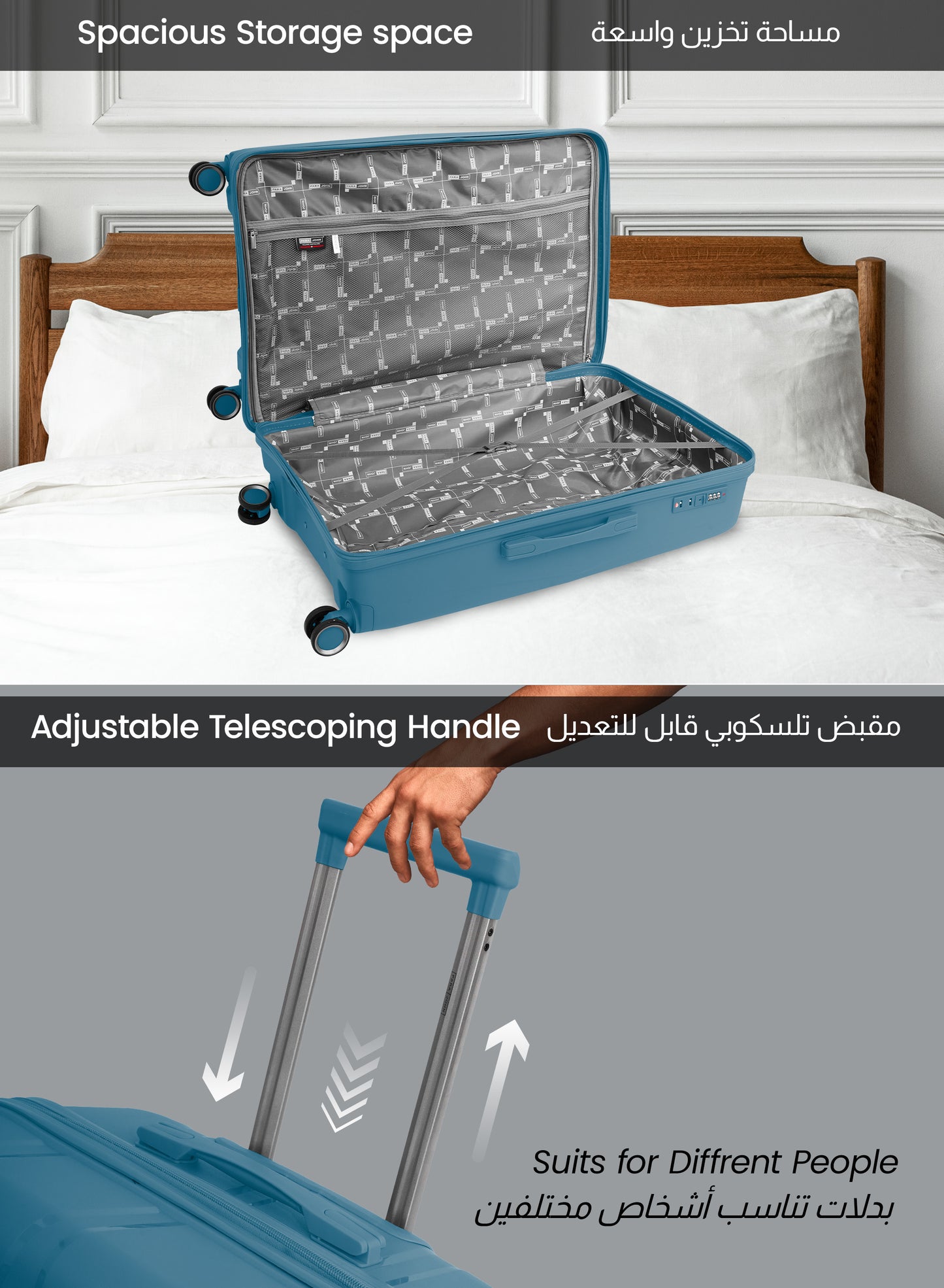 TRIACUT Series 3 Piece Premium Polypropylene Luggage Set